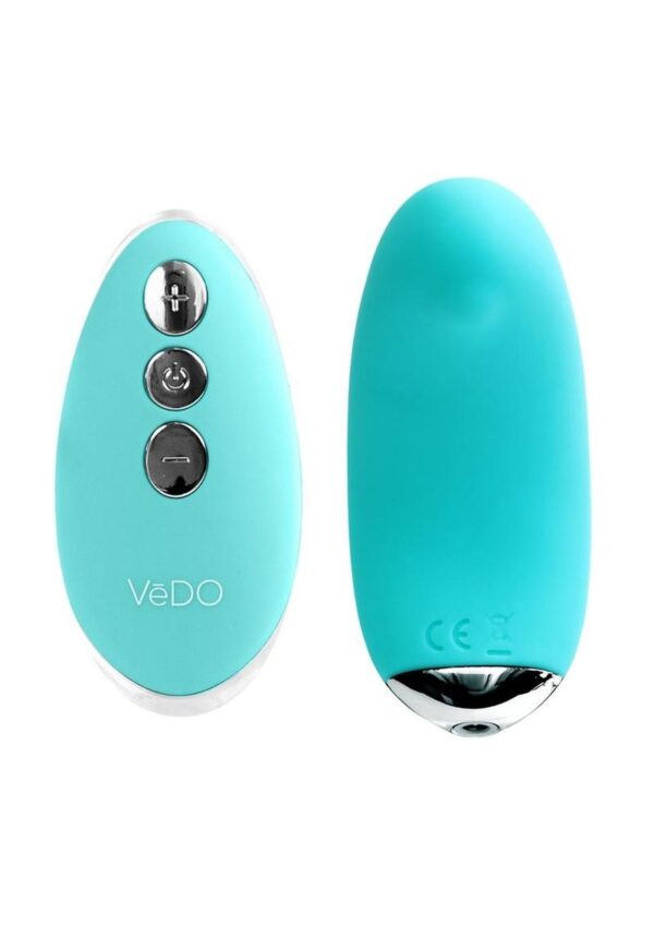 VeDO Niki Rechargeable Silicone Panty Vibe - Tease Me Turquoise - Image 3