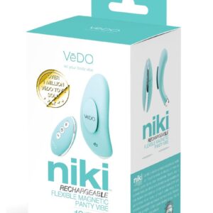 VeDO Niki Rechargeable Silicone Panty Vibe - Tease Me Turquoise