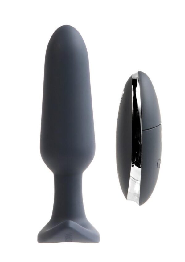 VeDO Bump Plus Rechargeable Silicone Anal Vibrator with Remote Control - Just Black - Image 4