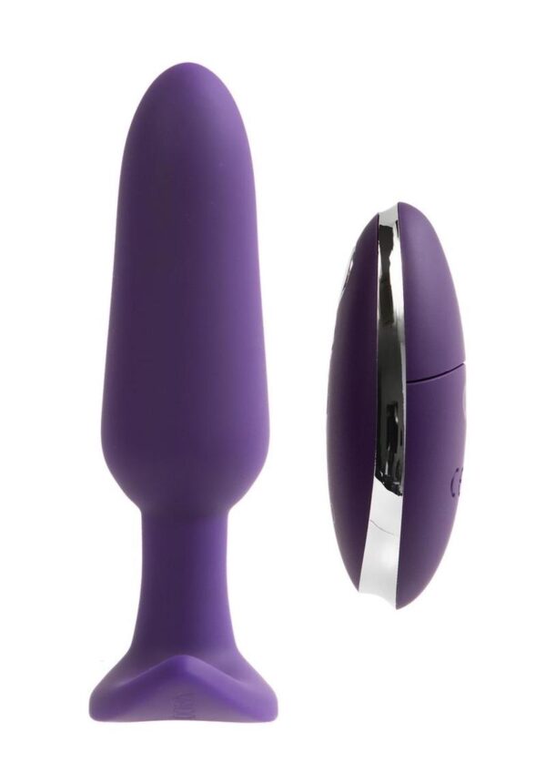 VeDO Bump Plus Rechargeable Silicone Anal Vibrator with Remote Control - Deep Purple - Image 4
