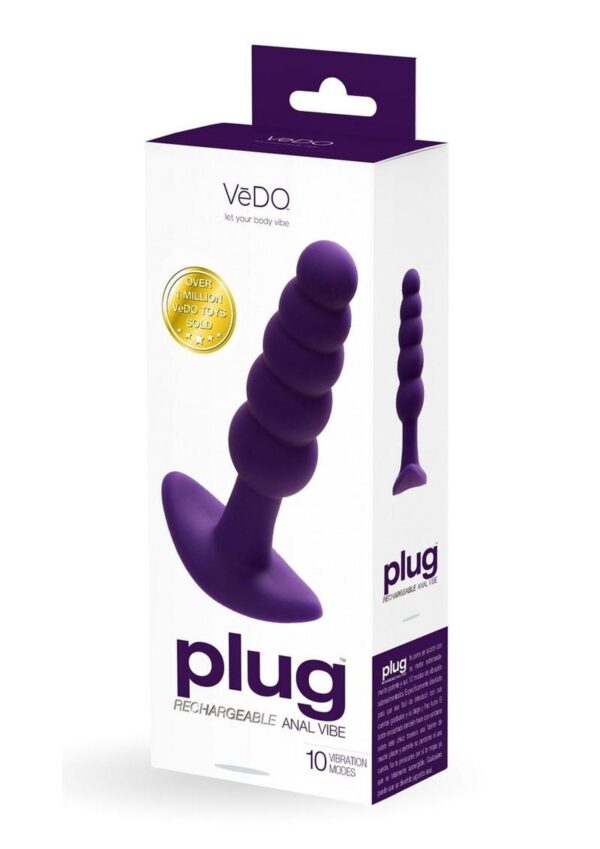 VeDO Plug Rechargeable Silicone Anal Plug - Perfectly Purple