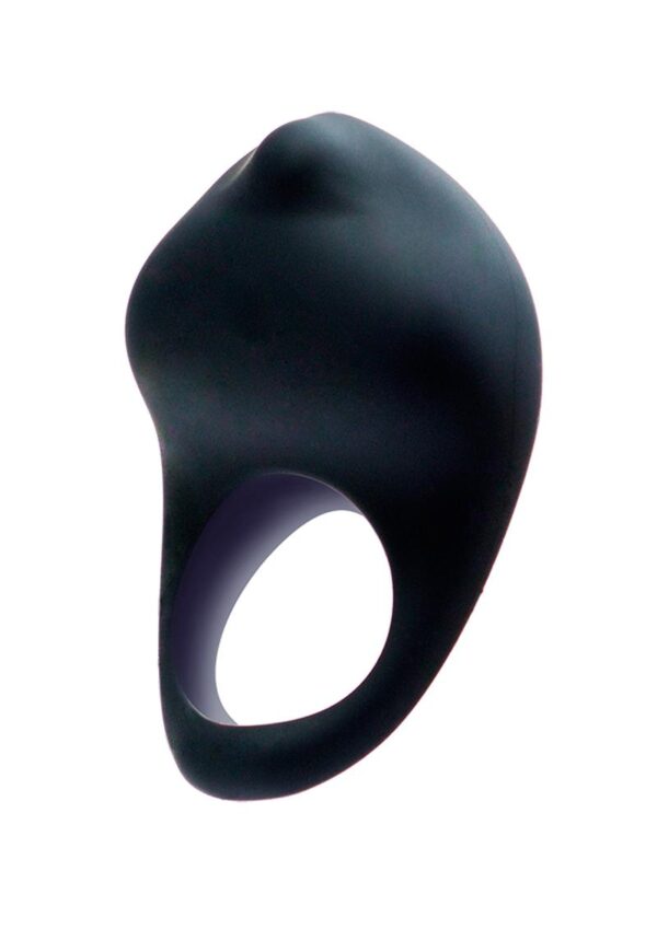 VeDO Roq Rechargeable Vibrating Silicone Cock Ring - Just Black - Image 2
