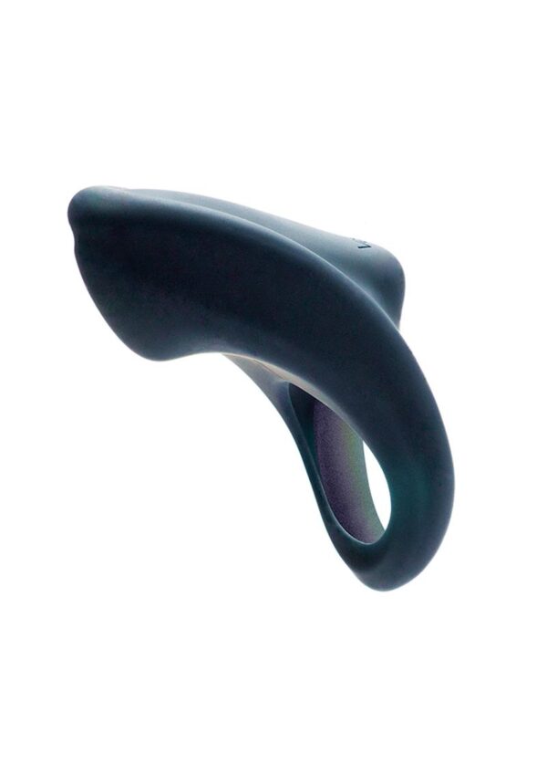 VeDO Overdrive Plus Rechargeable Vibrating Silicone Cock Ring - Just Black - Image 2