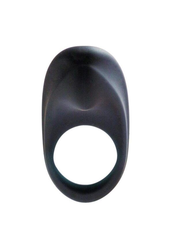 VeDO Overdrive Plus Rechargeable Vibrating Silicone Cock Ring - Just Black - Image 3
