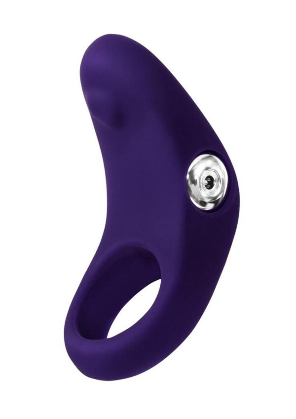 VeDo Rev Silicone Rechargeable Vibrating Cock Ring - Purple - Image 3