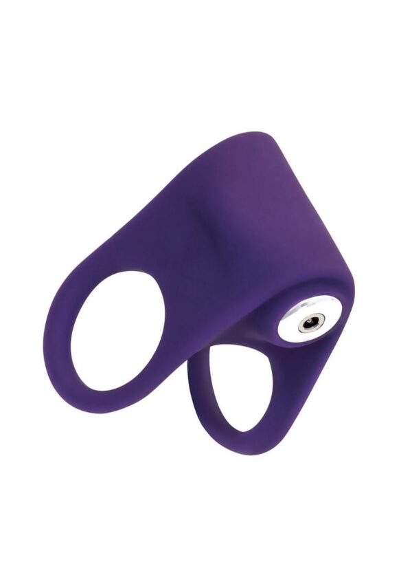 VeDo Hard Rechargeable Silicone Cock Ring - Purple - Image 3