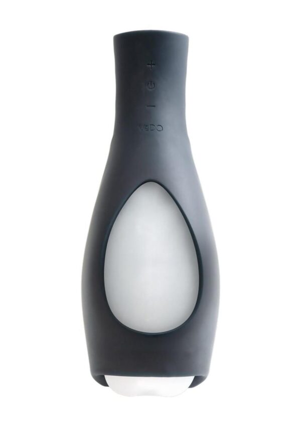 VeDO Torpedo Rechargeable Vibrating Stroker - Just Black/Glow In The Dark - Image 4