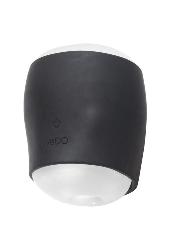 VeDO Grip Rechargeable Silicone Vibrating Sleeve - Just Black/Glow In The Dark - Image 4