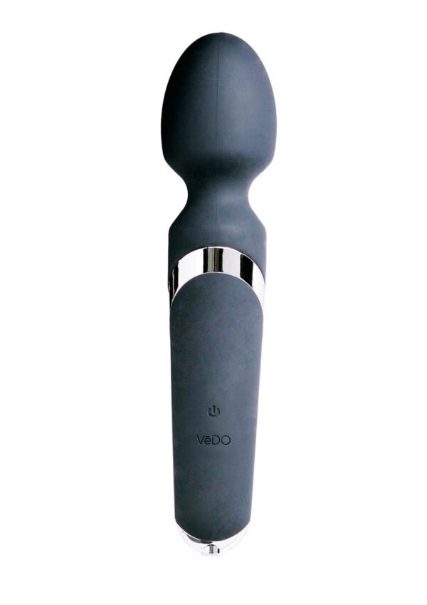 VeDO Wanda Rechargeable Silicone Wand Massager - Just Black - Image 2