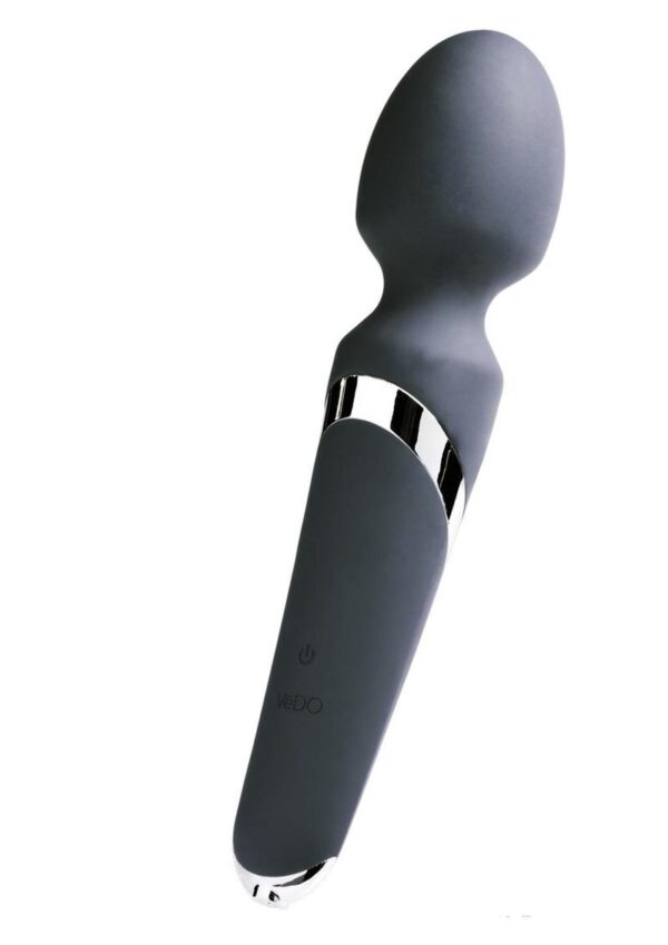 VeDO Wanda Rechargeable Silicone Wand Massager - Just Black - Image 3