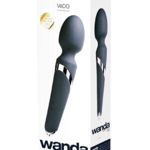 VeDO Wanda Rechargeable Silicone Wand Massager - Just Black