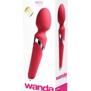 VeDO Wanda Rechargeable Silicone Wand Massager - Foxy Pink