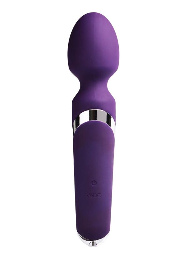 VeDO Wanda Rechargeable Silicone Wand Massager - Deep Purple - Image 2
