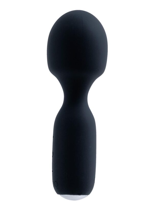VeDO Wini Silicone Rechargeable Mini Wand Massager - Just Black - Image 2