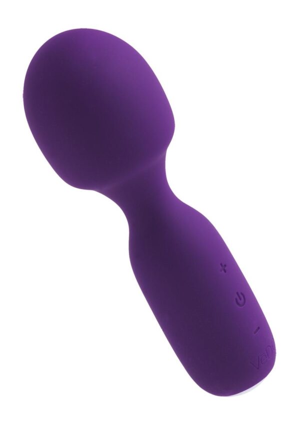 VeDO Wini Silicone Rechargeable Mini Wand Massager - Deep Purple - Image 2