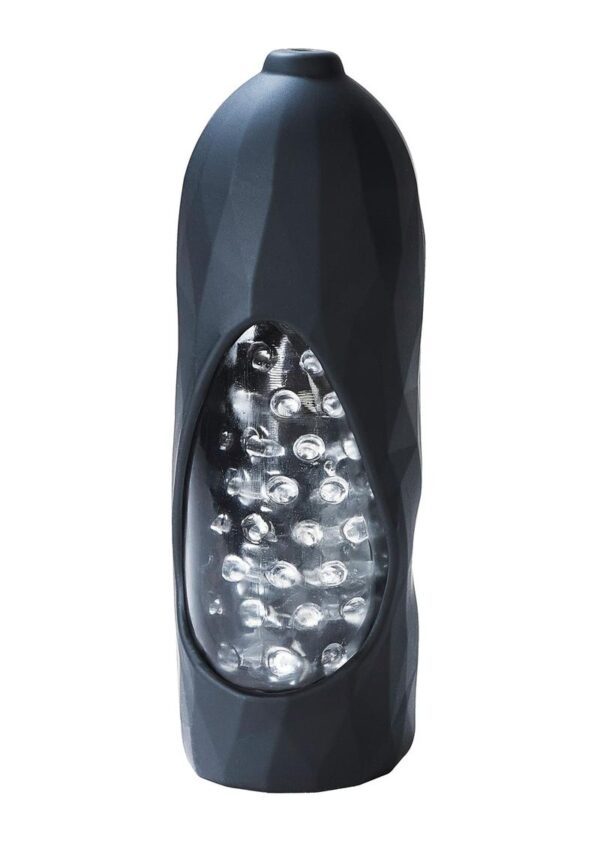 VeDO Hummer 2.0 Silicone Rechargeable Vibrating Stroker - Crystal Clear/Black Pearl - Image 2