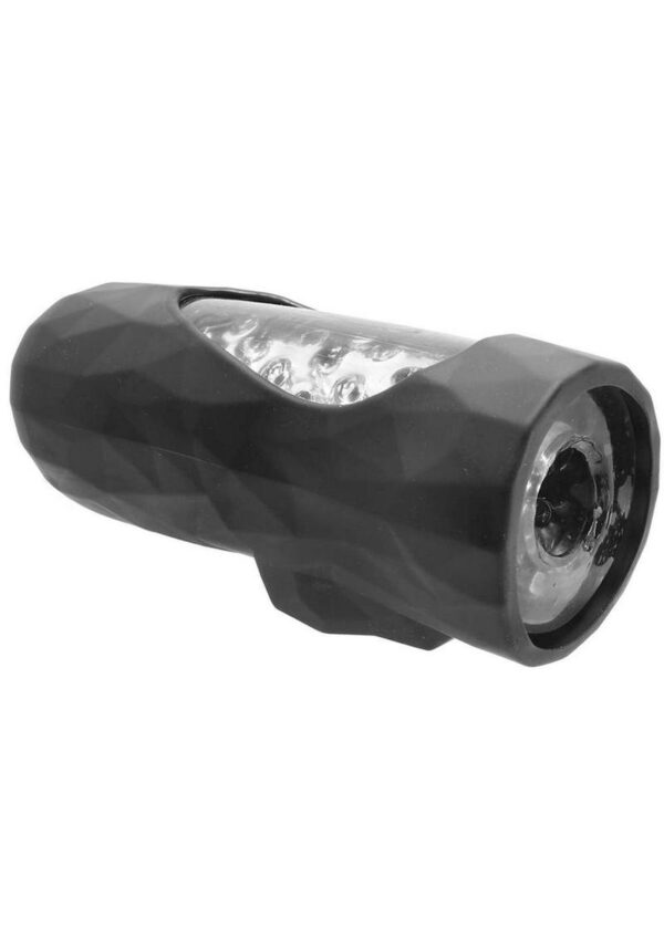 VeDO Hummer 2.0 Silicone Rechargeable Vibrating Stroker - Crystal Clear/Black Pearl - Image 4