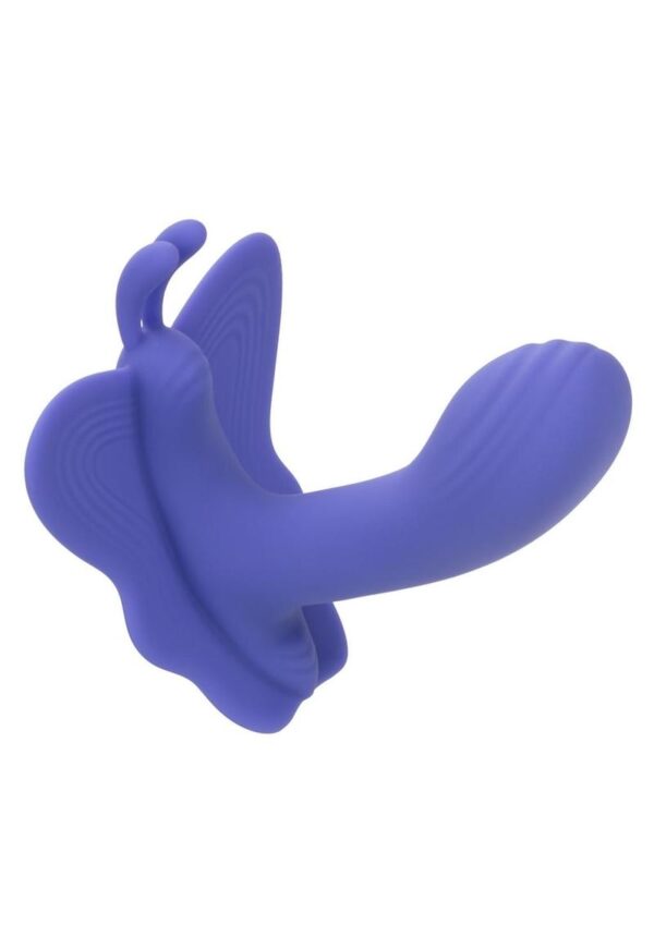 CalExotics Connect Venus Butterfly Rechargeable Silicone App Compatible Stimulator with Remote Control - Purple - Image 2