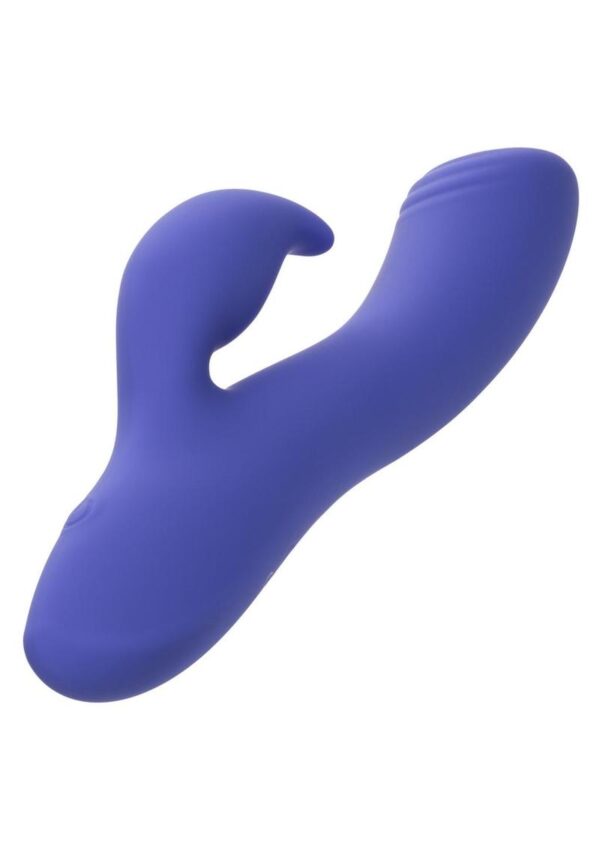 CalExotics Connect App Compatible Dual Stimulator Rechargeable Silicone Dual Vibrator with Remote Control - Purple - Image 3