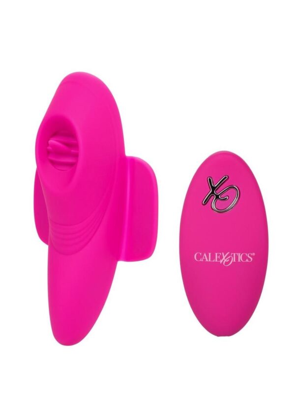 Lock-N-Play Flicker Rechargeable Silicone Panty Vibrator with Remote Control - Pink - Image 2