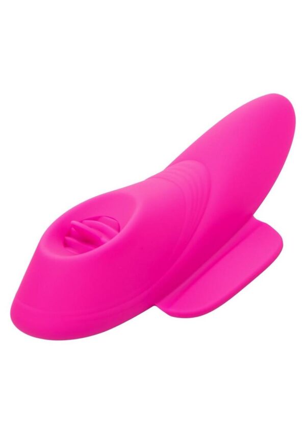 Lock-N-Play Flicker Rechargeable Silicone Panty Vibrator with Remote Control - Pink - Image 3