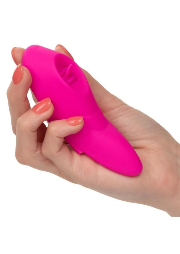 Lock-N-Play Flicker Rechargeable Silicone Panty Vibrator with Remote Control - Pink - Image 4