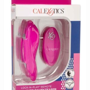Lock-N-Play Flicker Rechargeable Silicone Panty Vibrator with Remote Control - Pink