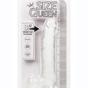 Size Queen Dildo 8in - Clear