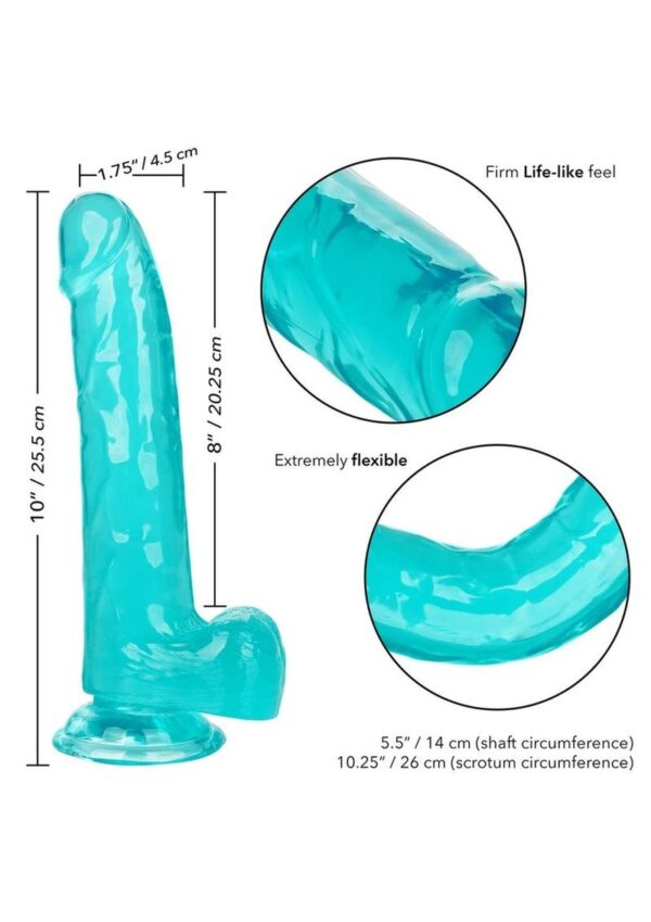 Size Queen Dildo - 8in - Blue - Image 4