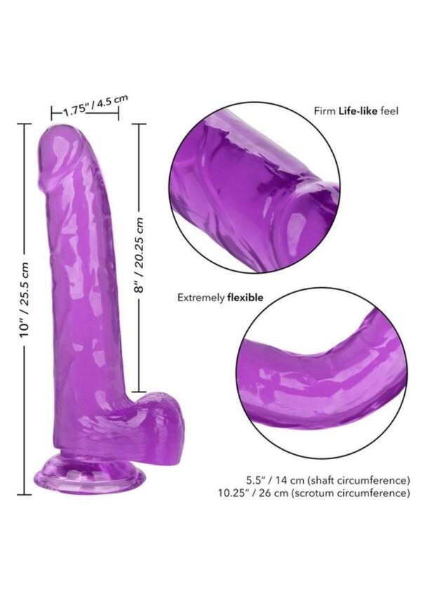 Size Queen Dildo - 8in - Purple - Image 3