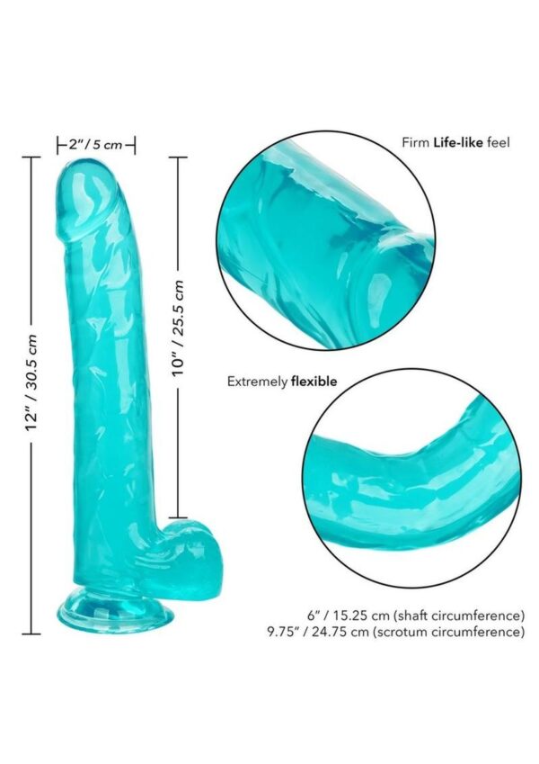 Size Queen Dildo - 10in - Blue - Image 4
