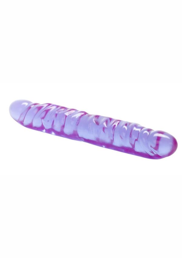 Reflective Gel Veined Double Dildo 12in - Purple - Image 2