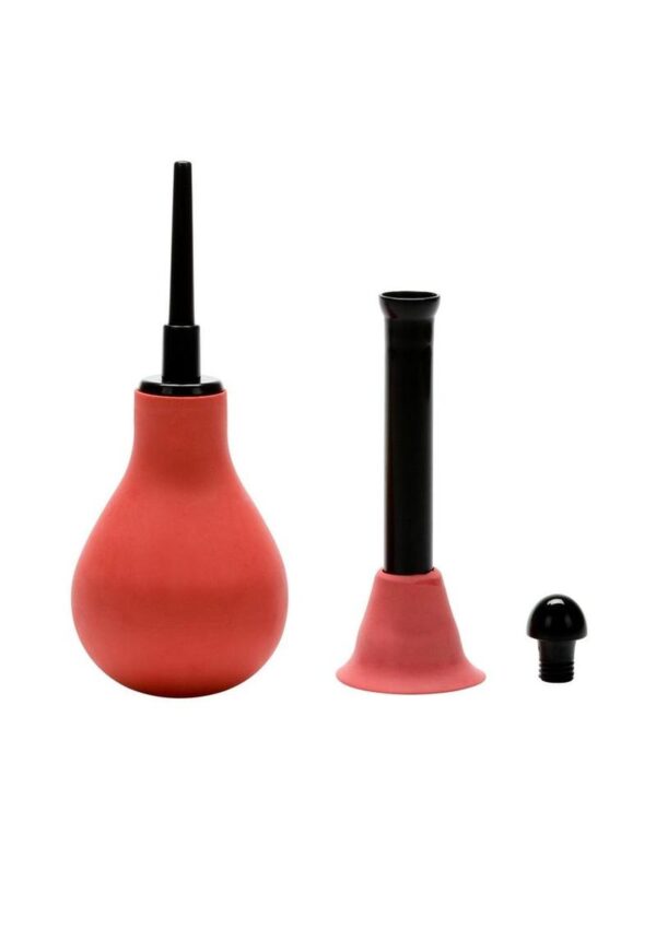 Vulcanite Anal Douche - Red and Black - Image 4
