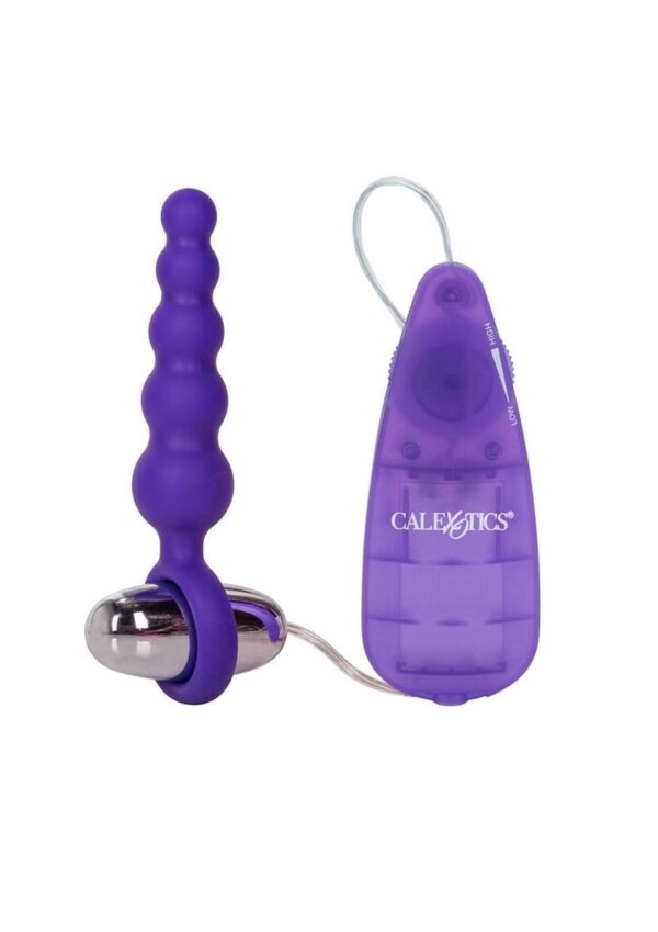 Booty Call Booty Shaker Silicone Vibrating Butt Plug with Wired Remote Control - Purple - Image 2