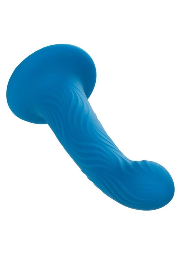 Wave Rider Ripple Silicone Anal Plug - Blue - Image 2