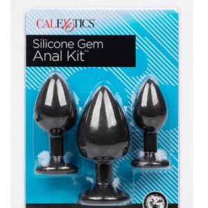 Silicone Gem Anal Kit Silicone Waterproof Black