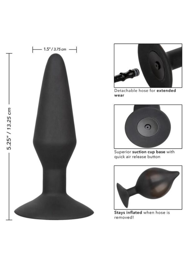 Large Silicone Inflatable Plug - Black - Image 4