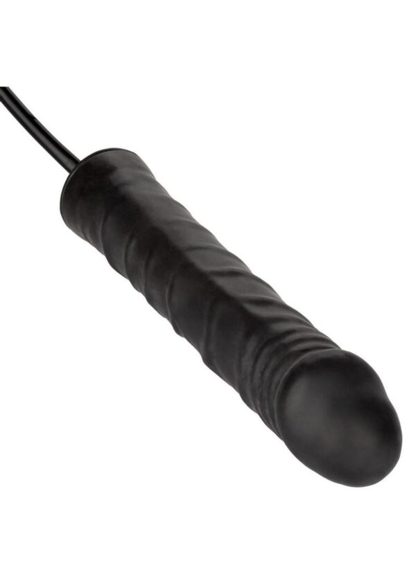 Inflatable Stud Dildo 9.5in - Black - Image 3