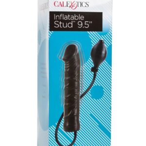 Inflatable Stud Dildo 9.5in - Black