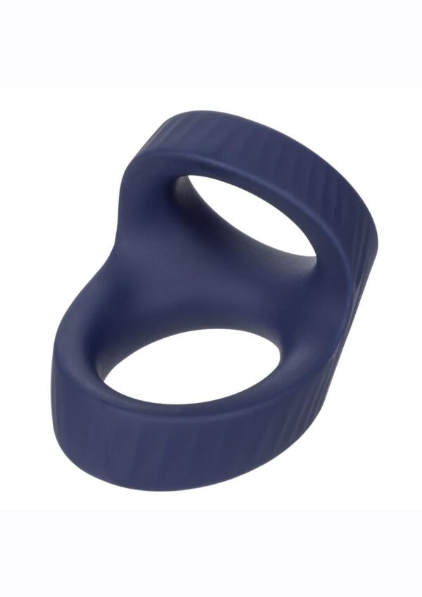 Viceroy Max Dual Ring Silicone Cock Ring - Blue - Image 2