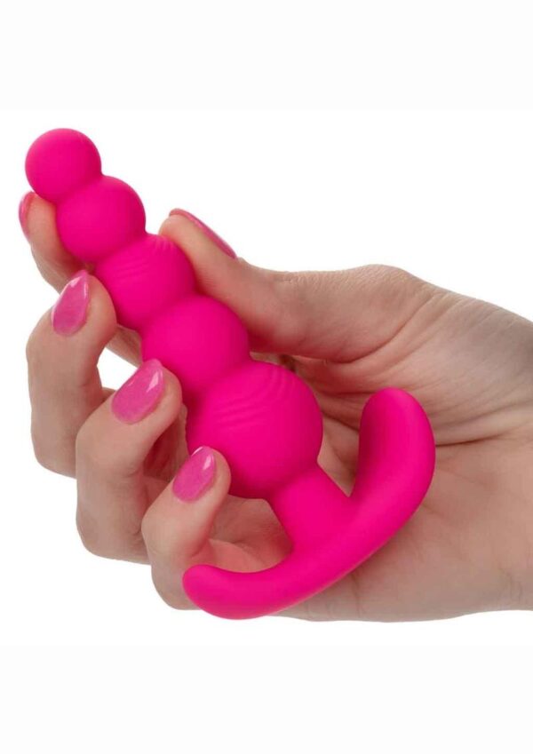 Cheeky X-5 Beads Silicone Anal Probe - Pink - Image 4