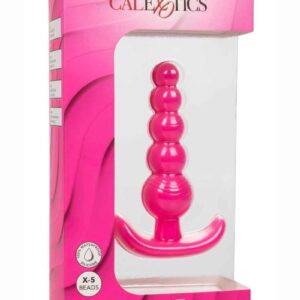 Cheeky X-5 Beads Silicone Anal Probe - Pink