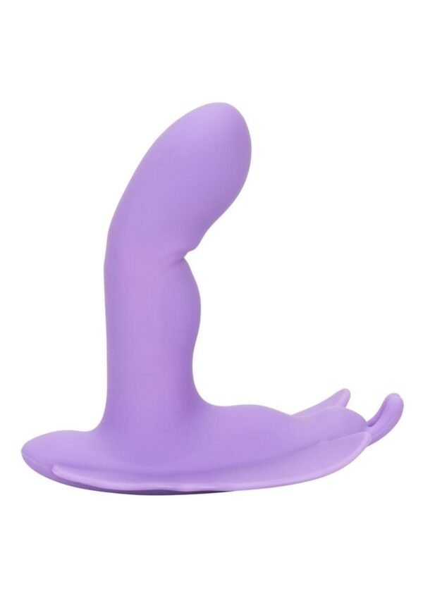 Venus Butterfly Rocking Penis Silicone Rechargeable Strap-On with Remote Control -  Purple - Image 4