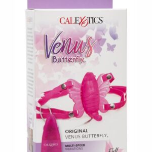 Venus Butterfly Original Strap-On with Wired Remote Control - Pink