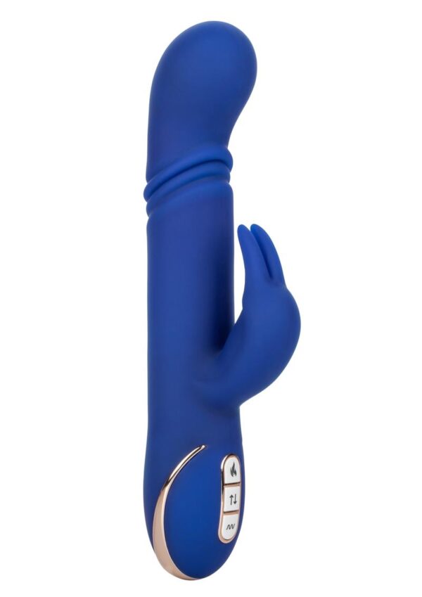 Jack Rabbit Signature Heated Silicone Thrusting G Rabbit Rechargeable Vibrator - Blue - Image 2