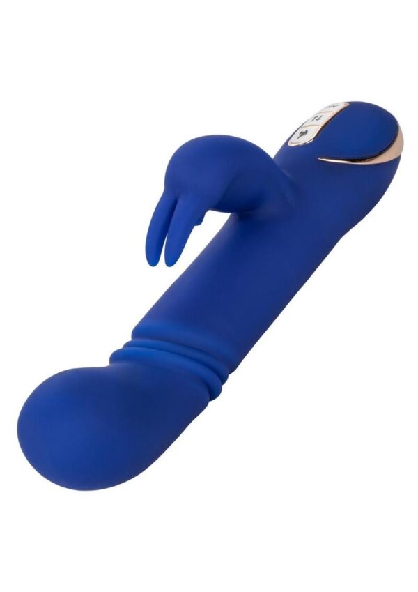 Jack Rabbit Signature Heated Silicone Thrusting G Rabbit Rechargeable Vibrator - Blue - Image 3