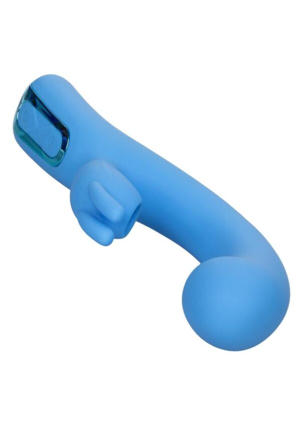 Jack Rabbit Elite Suction Rabbit Rechargeable Silicone Vibrator with Clitoral Stimulator - Blue - Image 3