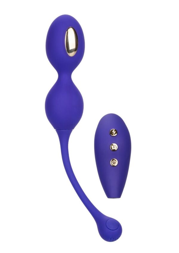 Impulse Intimate E-stimulator Silicone Rechargeable Dual Kegel Balls with Remote Control - Purple - Image 2