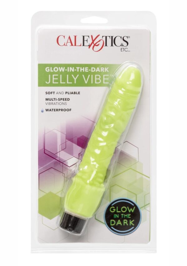 Glow-In-The-Dark Jelly Vibrator - Green
