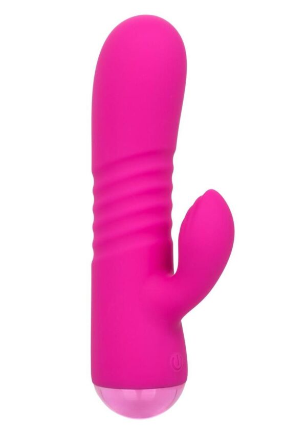 Thicc Chubby Honey Dual Motor Vibrator with Clitoral Stimulator - Pink - Image 2